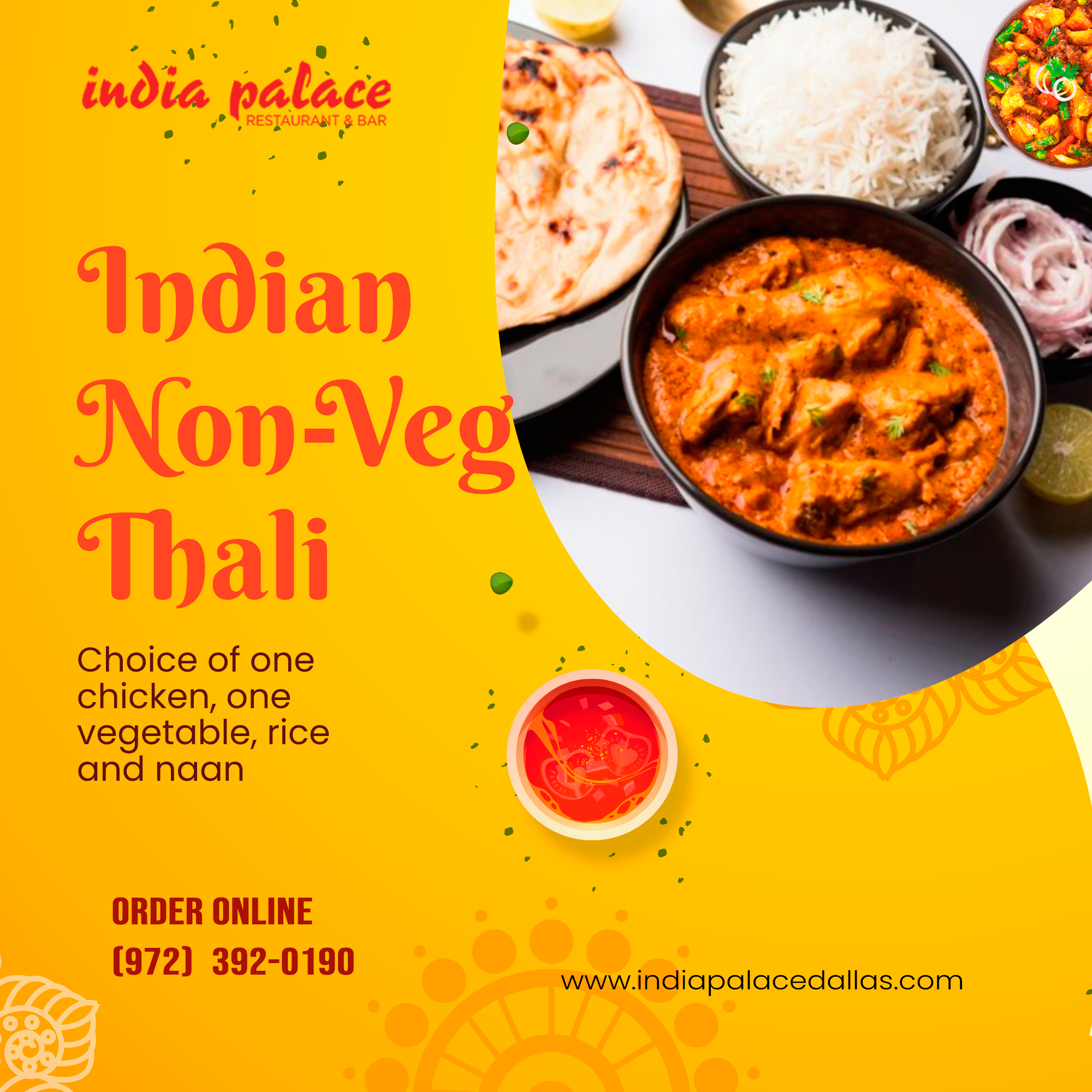 India Palace Offers Non-Veg Thali